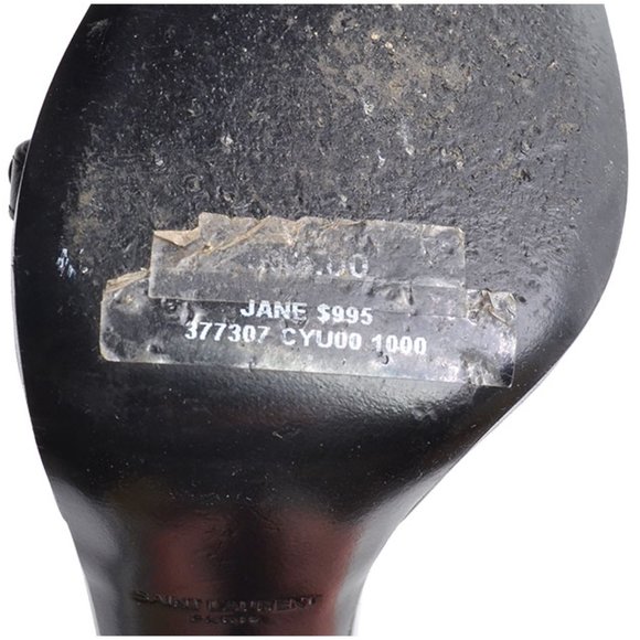 Saint Laurent Black Studded Sandals - Picture 6 of 9